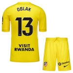 Günstige Fußballtrikots Atlético Madrid Oblak 13 Torwart Kinder 2025-26 Gelbe Kurzarm